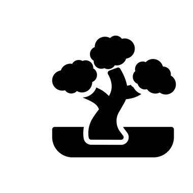 bonsai vector illustration on a transparent background.Premium quality symbols.Glyphs icon for concept and graphic design.