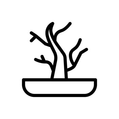 bonsai vector illustration on a transparent background.Premium quality symbols.Thin line icon for concept and graphic design.