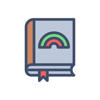 şeffaf bir arkaplan üzerinde gökkuşağı vektör çizimi. Konsept ve grafik tasarım için premimium kalite simgeleri..