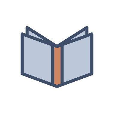 Şeffaf bir arkaplan üzerinde kitap vektör illüstrasyonunu aç. Konsept ve grafik tasarım için premium kalite simgeleri..