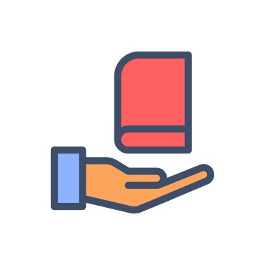 Saydam bir arkaplan üzerinde kitap vektör illüstrasyonu. Konsept ve grafik tasarımı için premium kalite simgeleri..