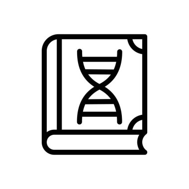 Saydam bir arkaplanda DNA vektör çizimi. Premium kalite semboller. Konsept ve grafik tasarım için ince çizgi simgesi.