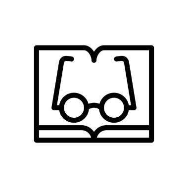 Şeffaf bir arkaplanda gözlük vektör çizimi. Konsept ve grafik tasarım için ince çizgi simgesi..