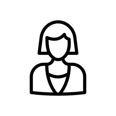 Şeffaf bir arkaplanda baş vektör çizimi. Konsept ve grafik tasarımı için ince çizgi simgesi..