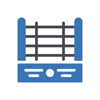 Şeffaf bir arkaplan üzerinde boks vektörü illüstrasyonu. Konsept ve grafik tasarım simgeleri için kaliteli semboller..