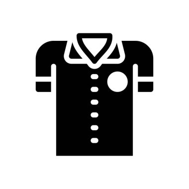 Saydam bir arkaplan üzerinde gömlek vektör illüstrasyonu. Konsept ve grafik tasarım için kaliteli semboller.. 