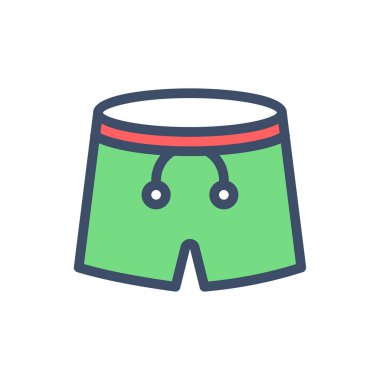 shorts vector illustration on a transparent background.Premium quality symbols.Stroke icon for concept and graphic design.