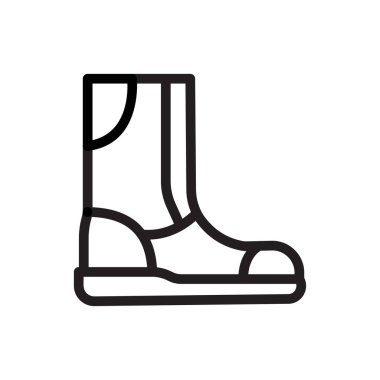 Saydam bir arkaplanda ayakkabı vektör çizimi. Premium kalite semboller. Konsept ve grafik tasarım için ince çizgi simgesi.