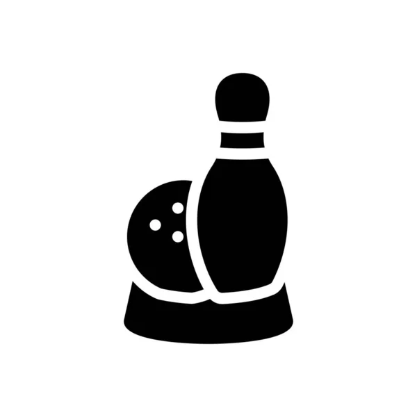 Bowling Vector Illustratie Een Transparante Achtergrond Premium Kwaliteit Symbolen Glyphs — Stockvector