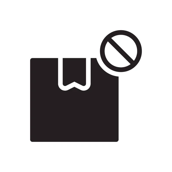 Parcel Ban Vector Illustration Transparent Background Premium Quality Symbols Glyphs — Stock Vector