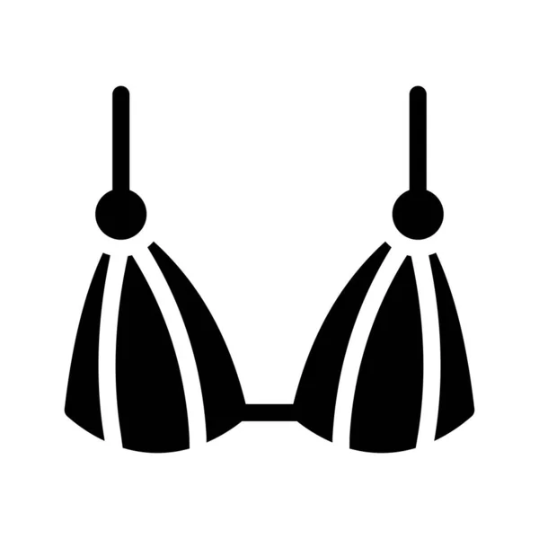 Bikini Vector Illustration Transparent Background Premium Quality Symbols Glyphs Icon — Stockvektor