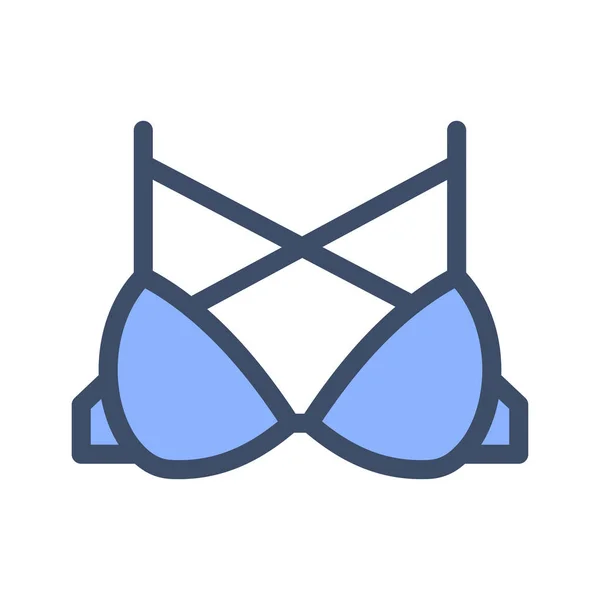 Bra Vector Illustration Transparent Background Premium Quality Symbols Stroke Icon — 스톡 벡터