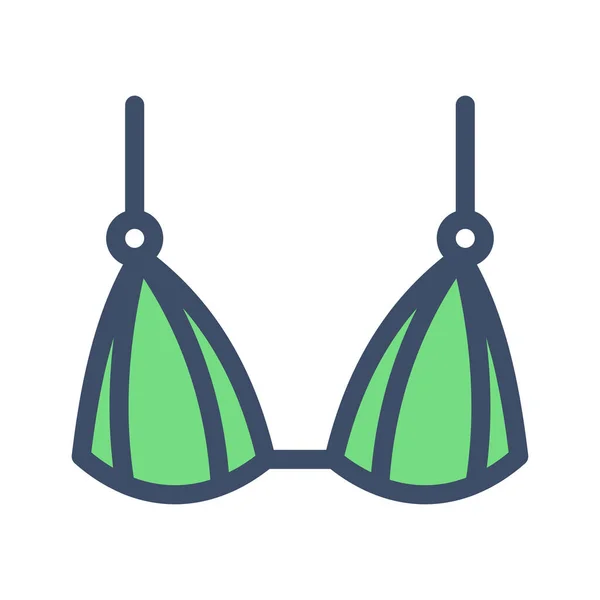 Bikini Vector Illustration Transparent Background Premium Quality Symbols Stroke Icon — Vector de stock
