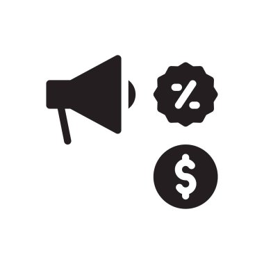 Şeffaf bir arkaplan üzerinde megafon vektör çizimi. Konsept ve grafik tasarımı için en iyi kalite semboller..