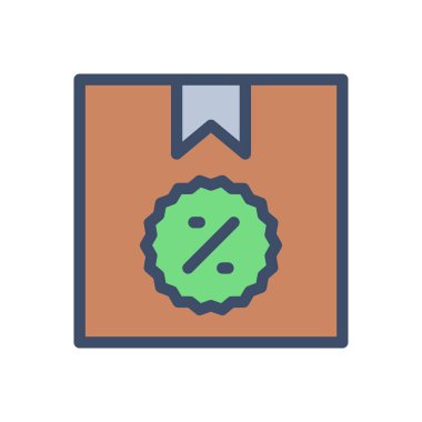 Şeffaf bir arkaplan üzerinde parsel vektör illüstrasyonu. Konsept ve grafik tasarımı için prim kalite simgeleri..