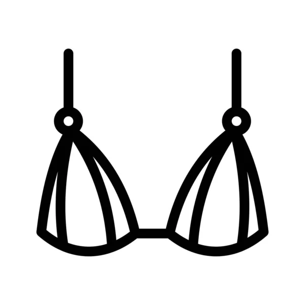 Bikini Vector Illustration Transparent Background Premium Quality Symbols Thin Line — Stok Vektör