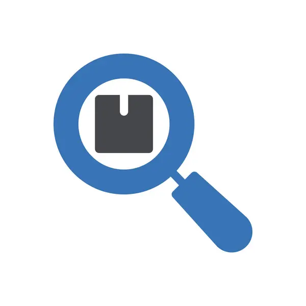 Search Vector Illustratie Een Transparante Achtergrond Premium Kwaliteit Symbolen Glyphs — Stockvector