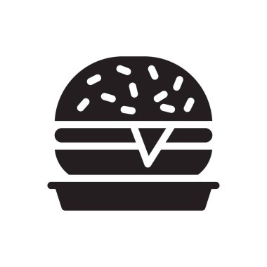 Şeffaf bir arkaplan üzerinde burger vektör çizimi. Konsept ve grafik tasarım için mükemmel kalite semboller.. 