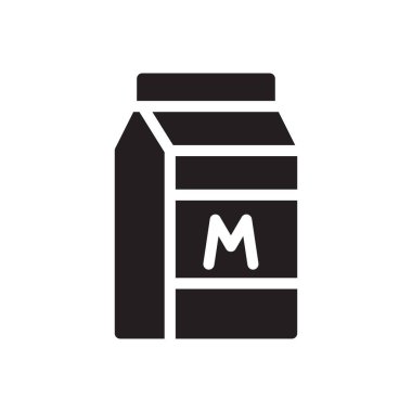 Şeffaf bir arkaplan üzerinde süt vektörü çizimi. Konsept ve grafik tasarım için özel kalite semboller..