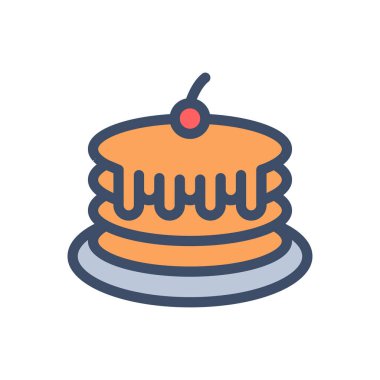 pancake vector illustration on a transparent background.Premium quality symbols.Stroke icon for concept and graphic design. 