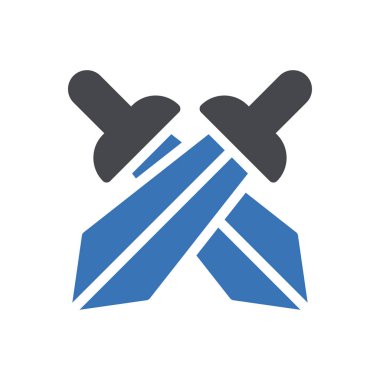 Şeffaf bir arkaplanda kılıç vektör çizimi. Konsept ve grafik tasarım için en iyi kalite semboller..