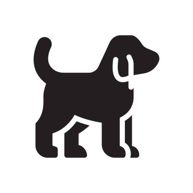 Şeffaf bir arkaplan üzerinde köpek vektör çizimi. Konsept ve grafik tasarımı için mükemmel kalite semboller..