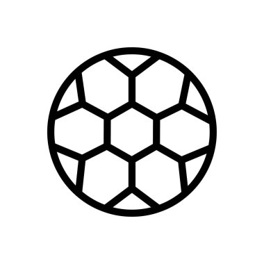 Saydam bir arkaplanda futbol vektör çizimi. Konsept ve grafik tasarım için ince çizgi simgesi..