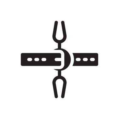 Kâfirler şeffaf bir arkaplan üzerinde çatal vektör illüstrasyonu.Premium kalite sembolleri. Konsept ve grafik tasarım için simgeler. 