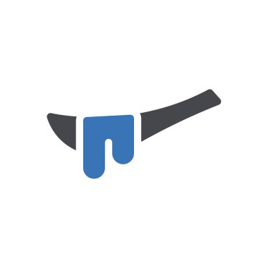 Şeffaf bir arkaplan üzerinde kaşık sütlü vektör çizimi. Konsept ve grafik tasarımı için özel kalite semboller..