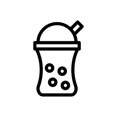 şeffaf bir arkaplanda içecek vektör çizimi. Premium kalite sembolleri. Konsept ve grafik tasarım için ince çizgi simgesi.