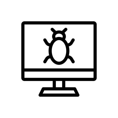 Şeffaf bir arkaplanda hata vektör çizimi. Premium kalite sembolleri. Konsept ve grafik tasarım için ince çizgi simgesi.