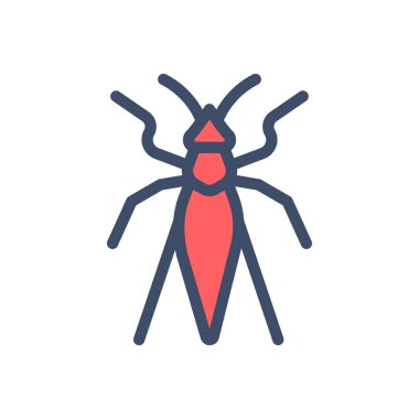 Şeffaf bir arkaplan üzerinde çekirge vektör illüstrasyonu. Konsept ve grafik tasarımı için premium kalite simgeleri..