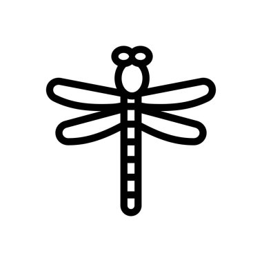 Şeffaf bir arkaplanda yusufçuk vektör çizimi. Konsept ve grafik tasarım için ince çizgi simgesi..