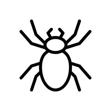 Şeffaf bir arkaplanda örümcek vektör çizimi. Premium kalite semboller. Konsept ve grafik tasarım için ince çizgi simgesi.