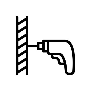 Şeffaf bir arkaplanda sondaj vektör çizimi. Premium kalite semboller. Konsept ve grafik tasarım için ince çizgi simgesi.