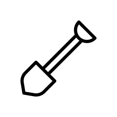 Şeffaf bir arkaplanda kürek vektör çizimi. Premium kalite semboller. Konsept ve grafik tasarım için ince çizgi simgesi.