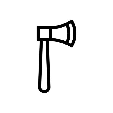 Şeffaf bir arkaplanda balta vektör çizimi. Premium kalite sembolleri. Konsept ve grafik tasarım için ince çizgi simgesi. 