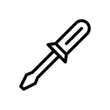 screwdriver vector illustration on a transparent background.Premium quality symbols.Thin line icon for concept and graphic design.
