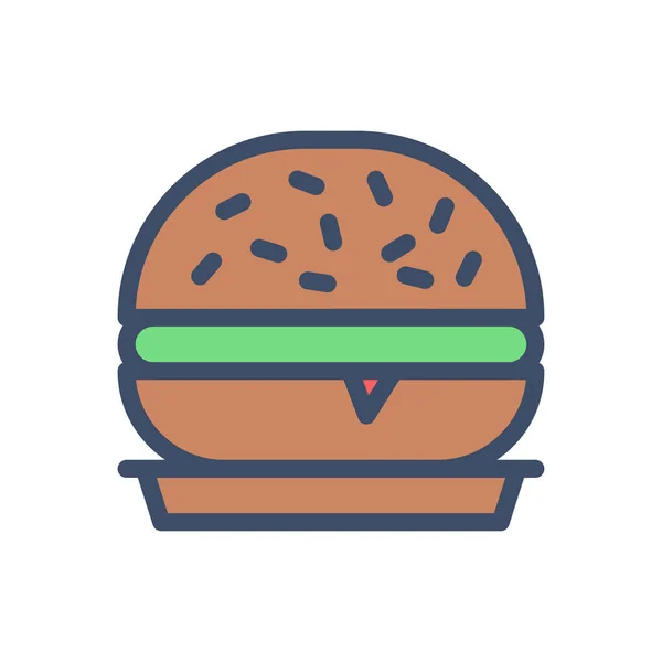 Burger Vektor Illustration Auf Transparentem Hintergrund Symbole Premium Qualität — Stockvektor