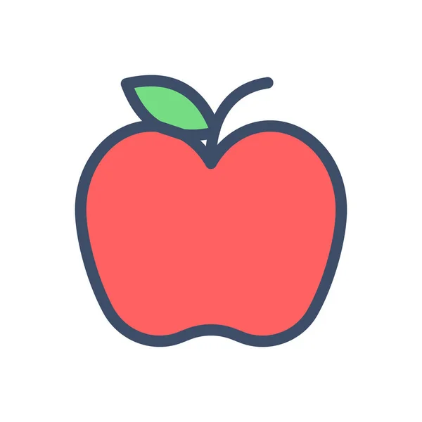 Apple Vector Illustration Transparent Background Premium Quality Symbols Stroke Icon — Image vectorielle