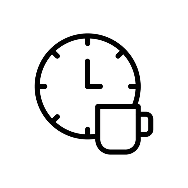 透明な背景にお茶の時間ベクトル図 プレミアム品質の象徴概念とグラフィックデザインのための細い線のアイコン — ストックベクタ