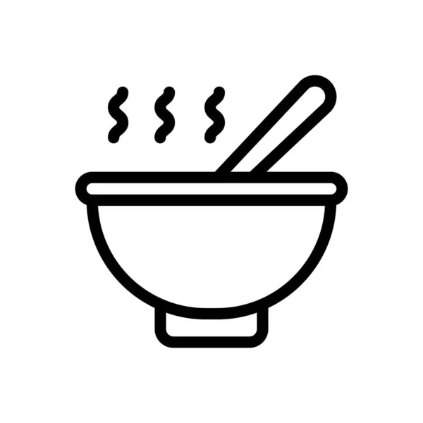 Food Bowl Vector Illustration Transparent Background Premium Quality Symbols Thin — 스톡 벡터