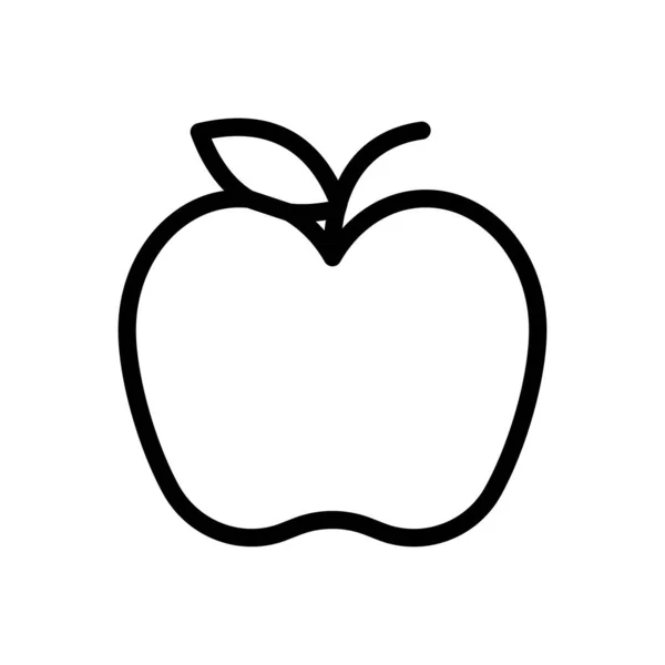 Εικονογράφηση Διάνυσμα Μήλου Διαφανές Φόντο Συμβολισμοί Κορυφαίας Ποιότητας Λεπτή Γραμμή — Διανυσματικό Αρχείο