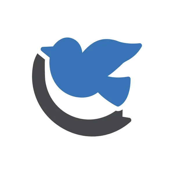 Bird Vector Illustration Transparent Background Premium Quality Symbols Glyphs Icon — Wektor stockowy
