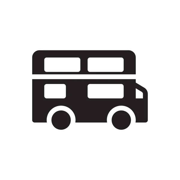 Şeffaf Bir Arkaplan Üzerinde Otobüs Vektör Illüstrasyonu Konsept Grafik Tasarımı — Stok Vektör