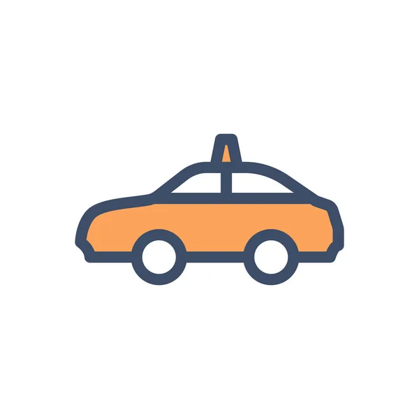 Taxi Vector Illustration Transparent Background Premium Quality Symbols Stroke Icon — Vetor de Stock