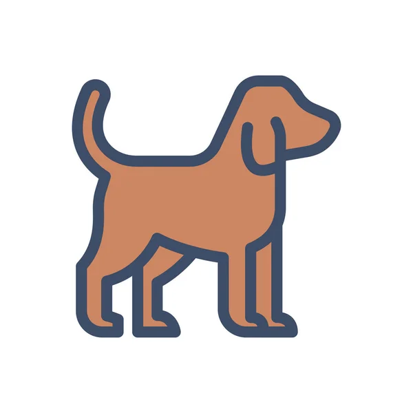 透明感のある背景に犬ベクトルイラスト プレミアム品質記号コンセプトとグラフィックデザインのためのストロークアイコン — ストックベクタ