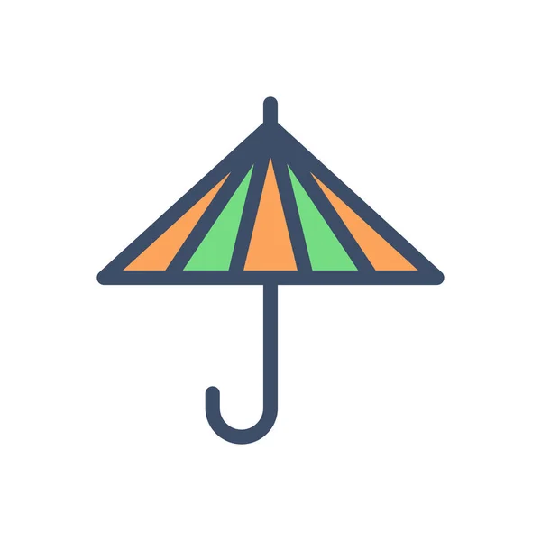 Esernyő Vektor Illusztráció Egy Átlátszó Háttér Prémium Minőségű Szimbólumok Stroke — Stock Vector