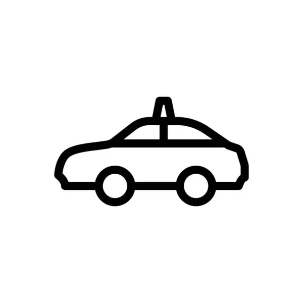 Ilustração Vetorial Táxi Fundo Transparente Símbolos Qualidade Premium Ícone Linha — Vetor de Stock