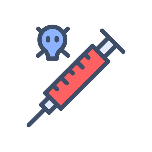 Syringe Vector Illustration Transparent Background Premium Quality Symbols Stroke Icon — Stock Vector